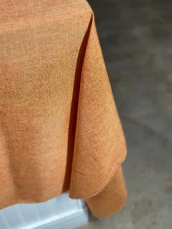 Imitation Burlap Table Linen in Tangerine