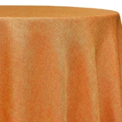 Imitation Burlap Table Linen in Tangerine