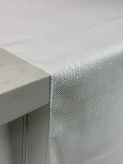 Imitation Burlap Table Linen in White