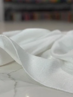 Imitation Burlap Table Linen in White