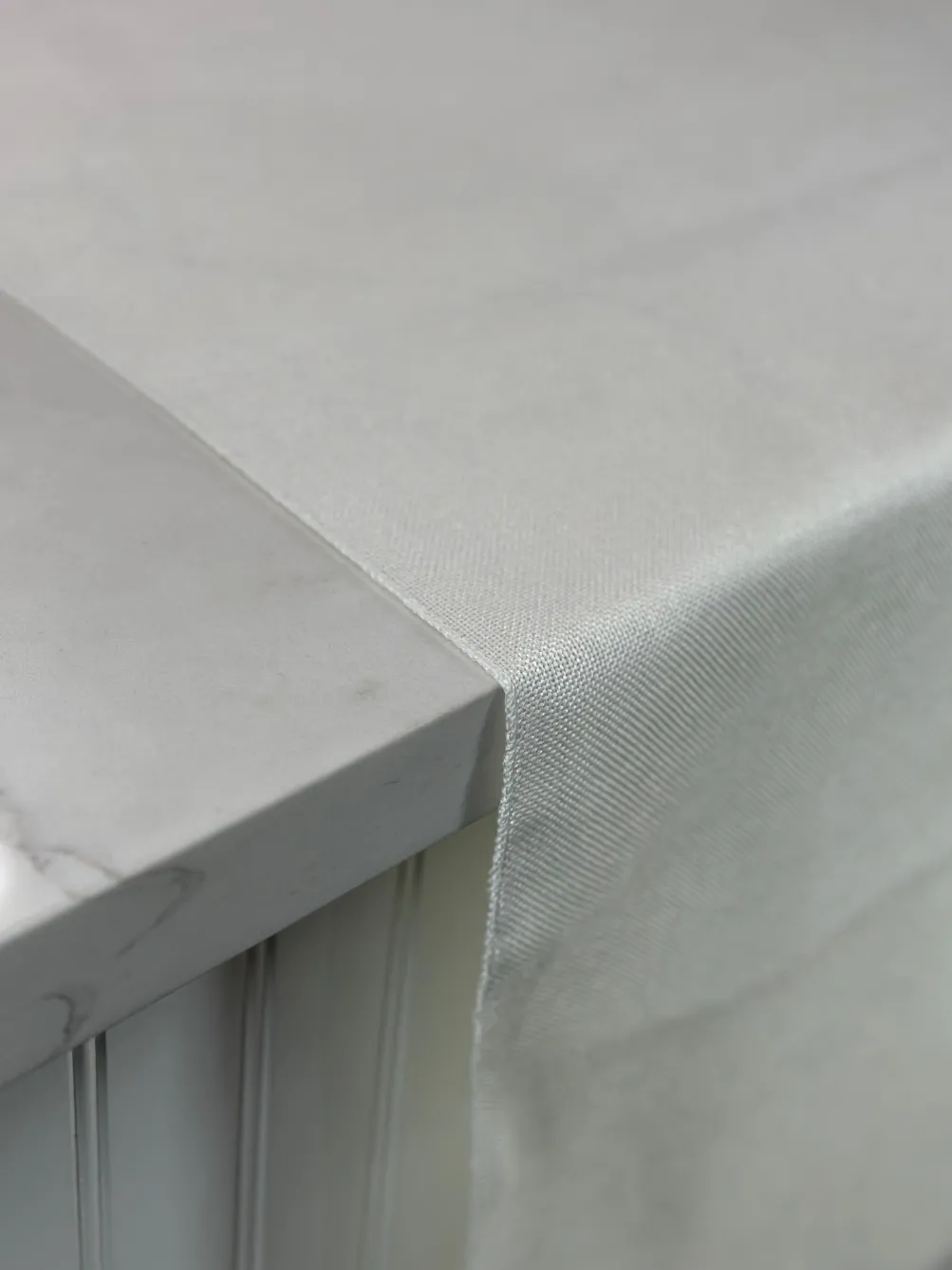 Imitation Burlap Table Linen in Ivory