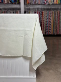 Imitation Burlap Table Linen in Ivory