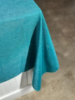 Imitation Burlap Table Linen in Teal