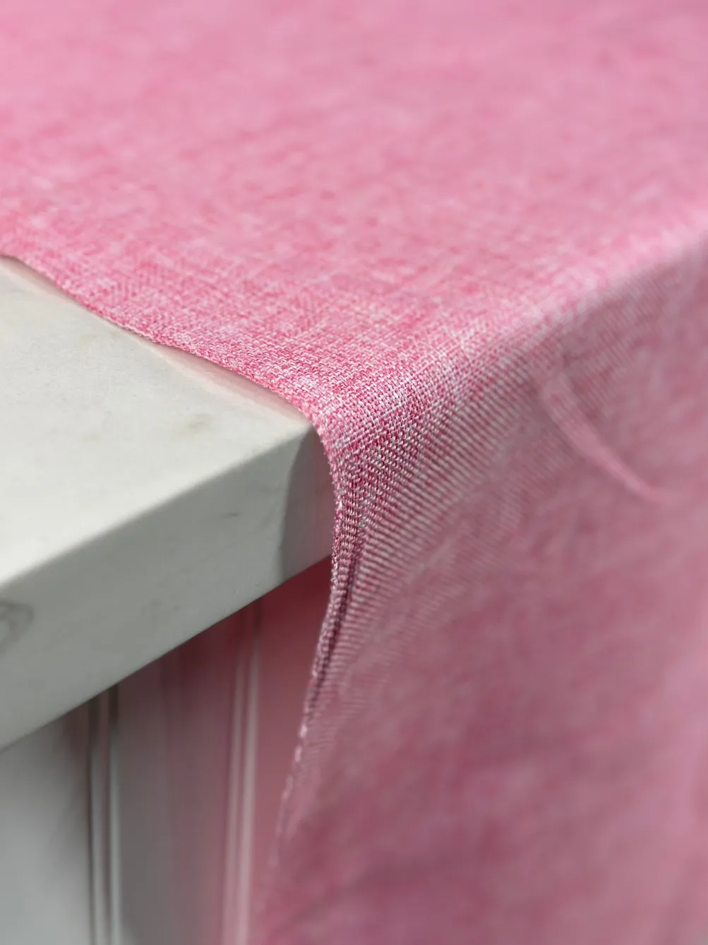 Imitation Burlap Table Linen in Pink