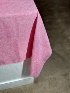 Imitation Burlap Table Linen in Pink