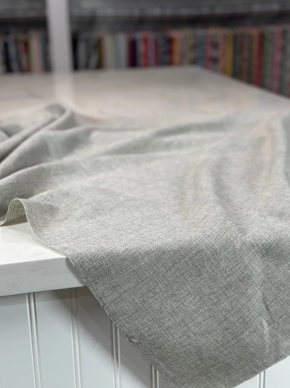 Imitation Burlap Table Linen in Silver