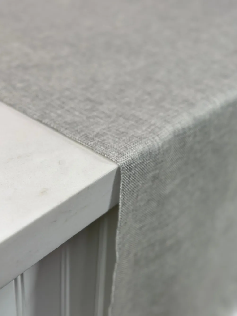 Imitation Burlap Table Linen in Silver