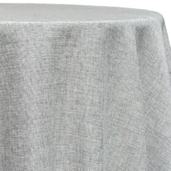 Imitation Burlap Table Linen in Silver