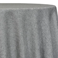 Imitation Burlap Table Linen in Charcoal