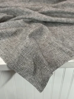 Imitation Burlap Table Linen in Charcoal