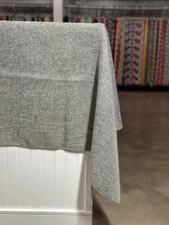 Imitation Burlap Table Linen in Charcoal