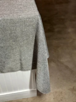 Imitation Burlap Table Linen in Charcoal