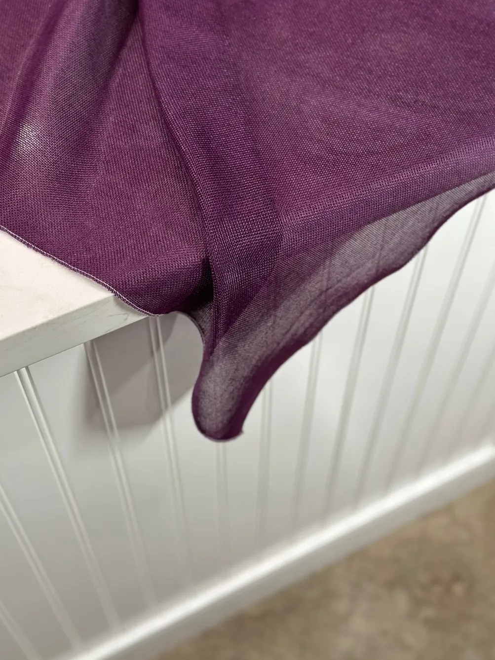 Imitation Burlap Table Linen in Plum