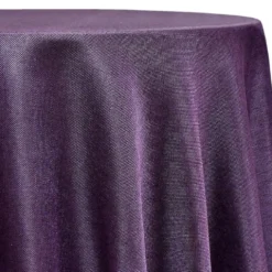 Imitation Burlap Table Linen in Plum