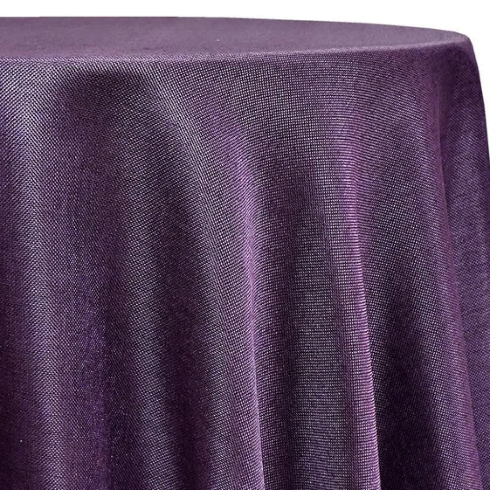 Imitation Burlap Table Linen in Plum