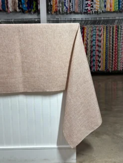 Imitation Burlap Table Linen in Blush