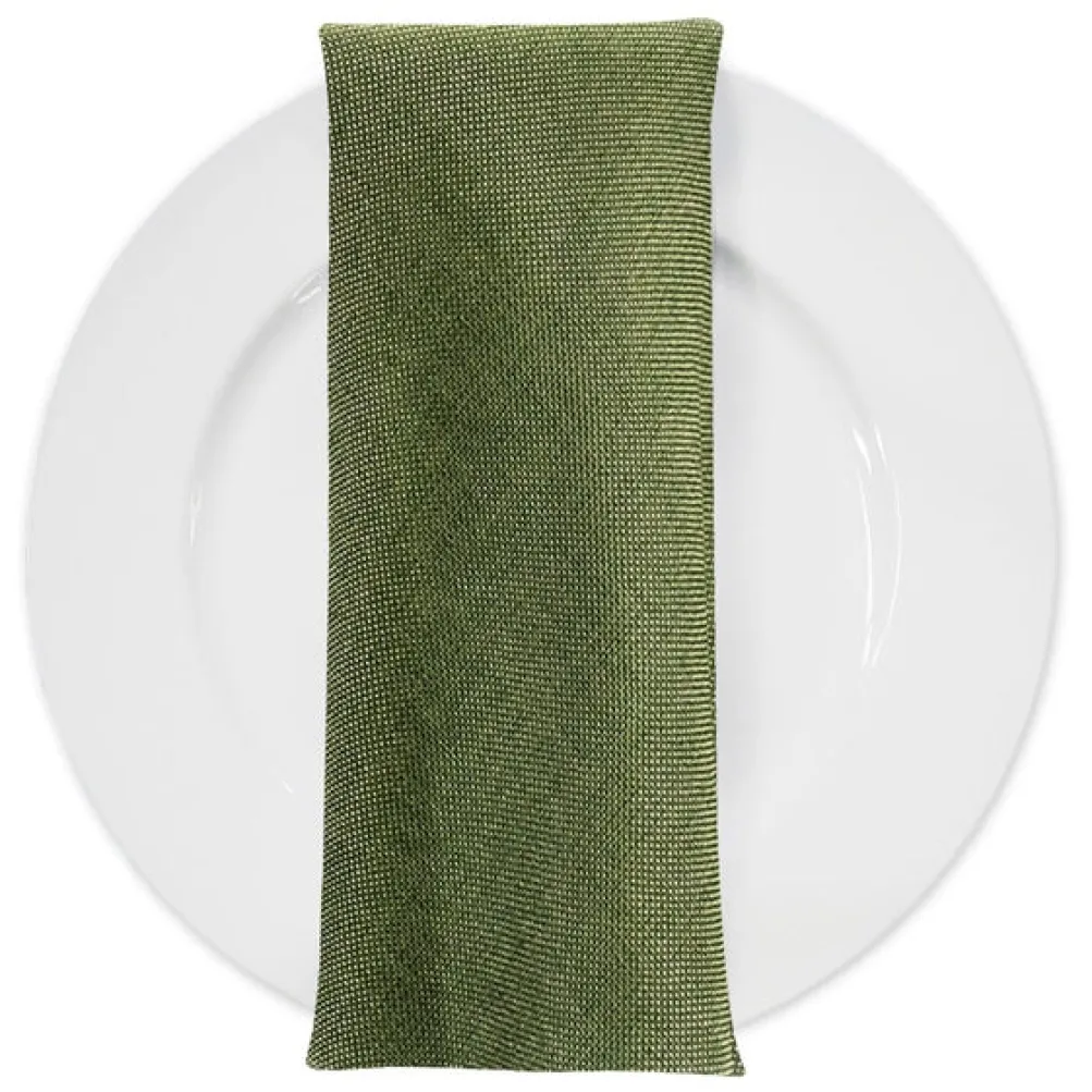 Imitation Burlap Table Napkin in Willow Green