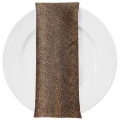 Imitation Burlap Table Napkin in Coffee