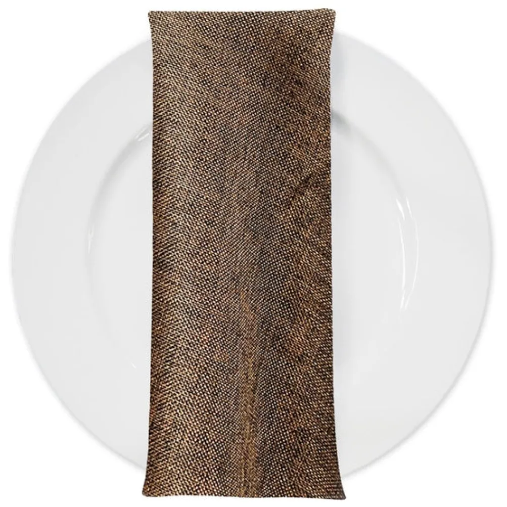 Imitation Burlap Table Napkin in Coffee