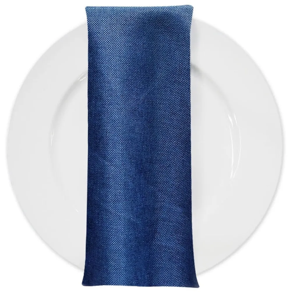 Imitation Burlap Table Napkin in Navy