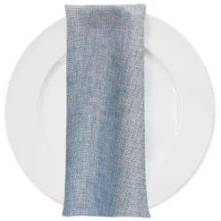 Imitation Burlap Table Napkin in LT Blue