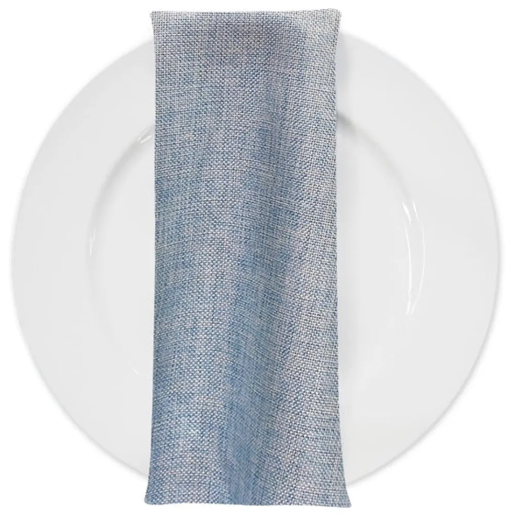 Imitation Burlap Table Napkin in LT Blue