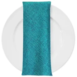 Imitation Burlap Table Napkin in Teal