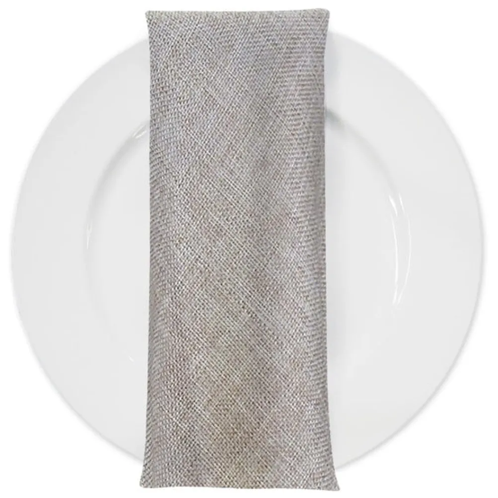 Imitation Burlap Table Napkin in Wheat