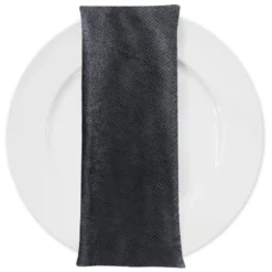 Imitation Burlap Table Napkin in Black
