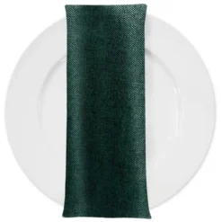 Imitation Burlap Table Napkin in Hunter Green