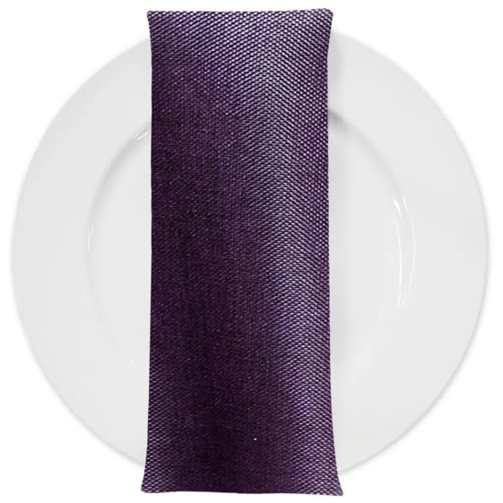 Imitation Burlap Table Napkin in Plum