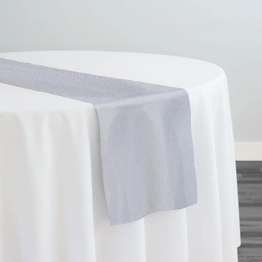 Imitation Burlap Table Runner in White