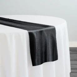 Imitation Burlap Table Runner in Black