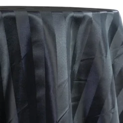 Imperial Stripe Table Linen in Black
