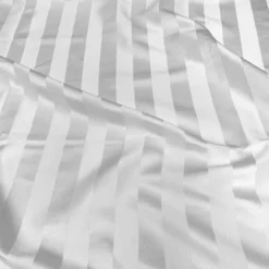 Imperial Stripe Table Linen in White