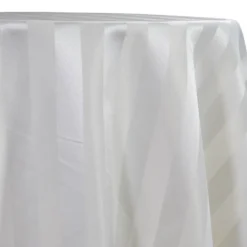 Imperial Stripe Table Linen in White