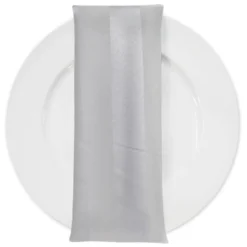 Imperial Stripe Table Napkin in White
