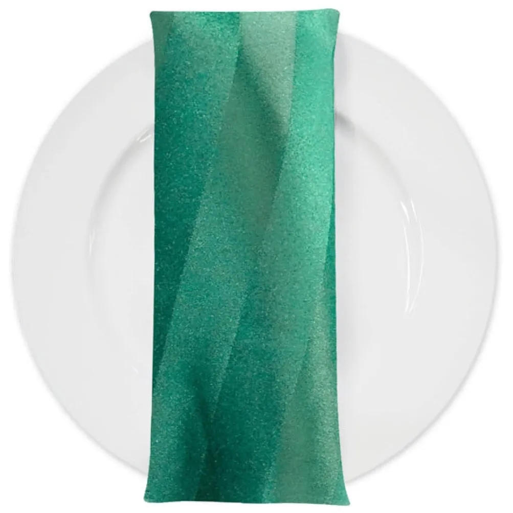 Imperial Stripe Table Napkin in Hunter Green