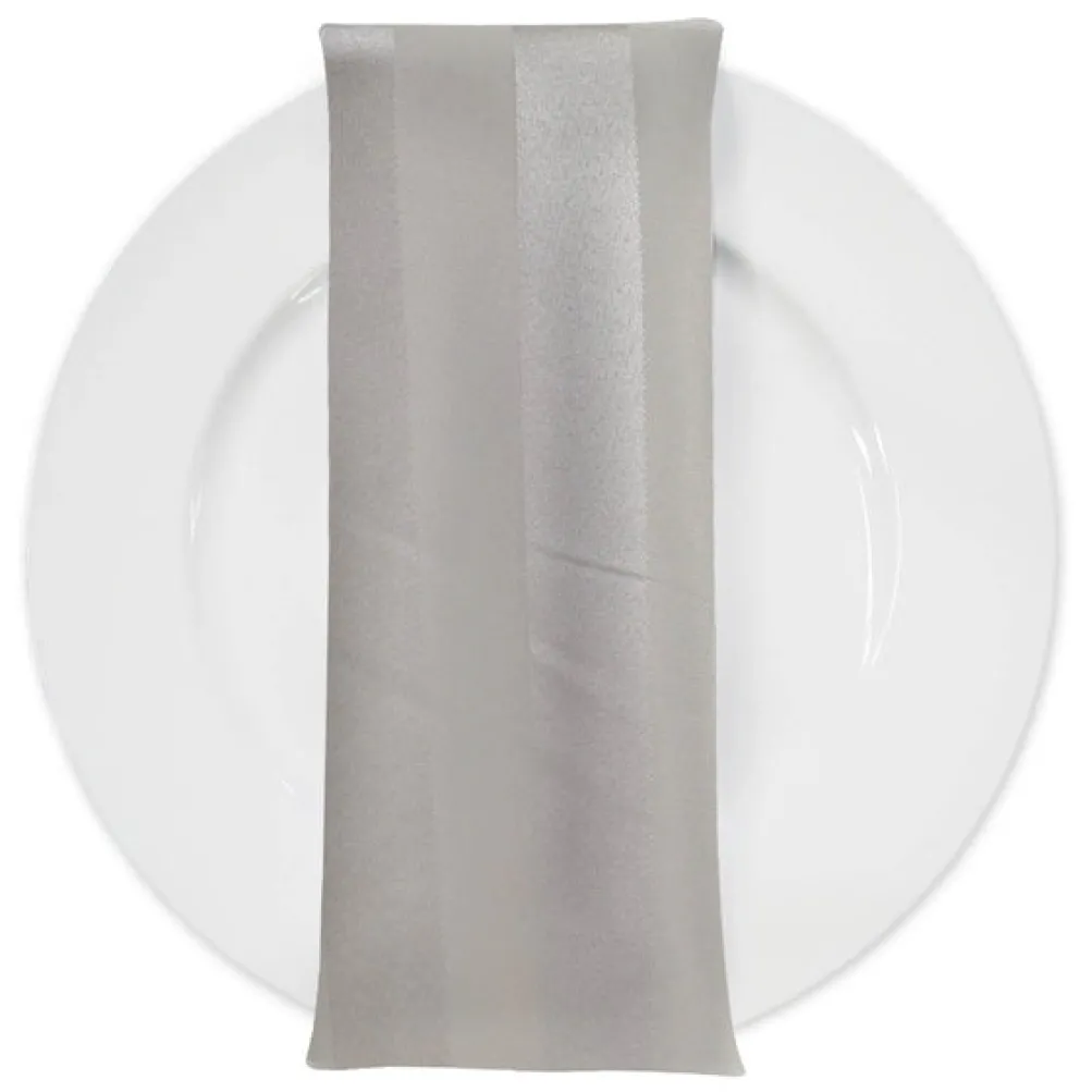 Imperial Stripe Table Napkin in Ivory