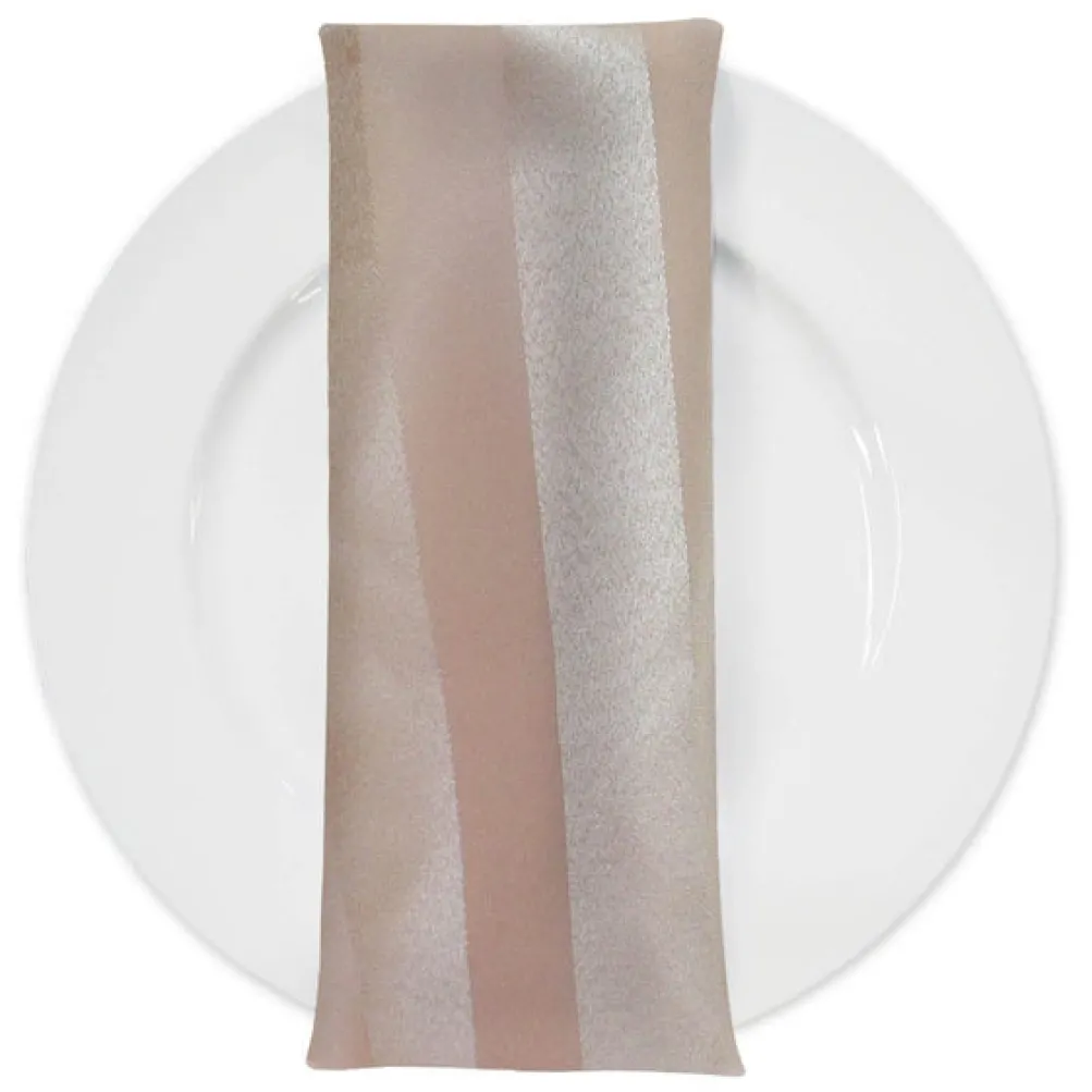 Imperial Stripe Table Napkin in Taupe