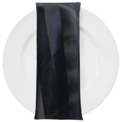 Imperial Stripe Table Napkin in Black