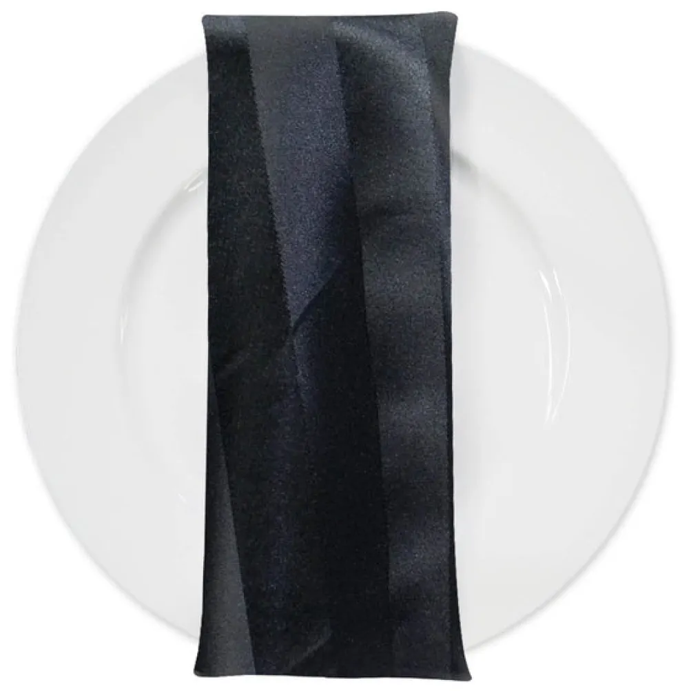 Imperial Stripe Table Napkin in Black