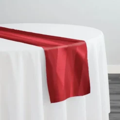 Imperial Stripe Table Runner in Red
