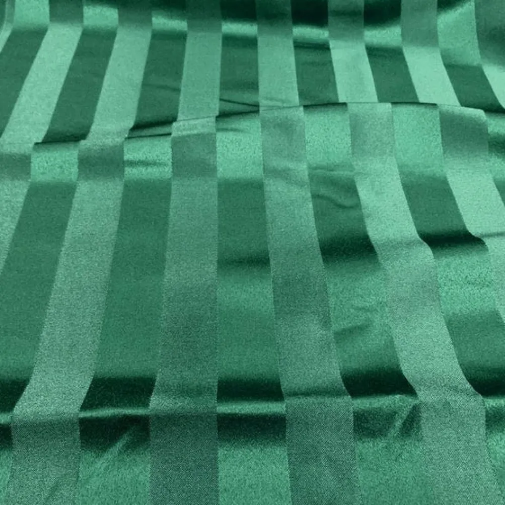 Imperial Stripe Table Runner in Hunter Green