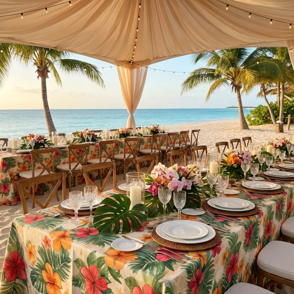 Island Garden (Slub Print) Table Linen