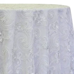 Jasmine Lace Table Linen in White