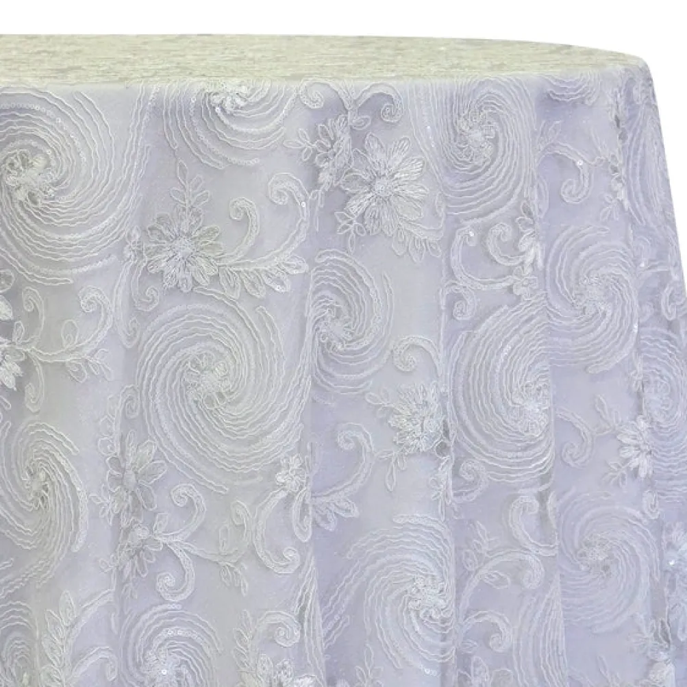Jasmine Lace Table Linen in White