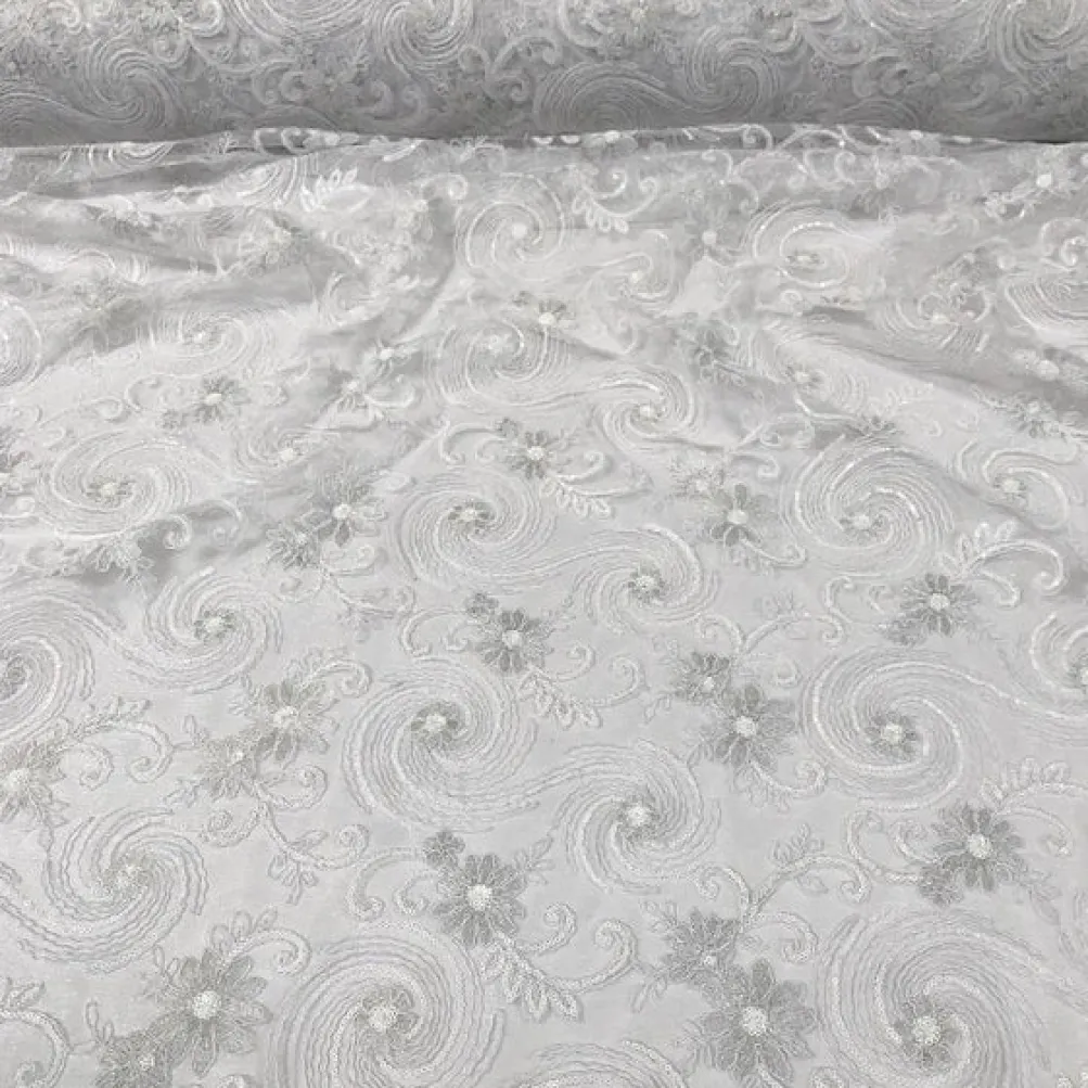 Jasmine Lace (w/ Poly Lining) Table Napkin in White