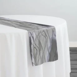 Karawave Jacquard (Reversible) Table Runner in Silver