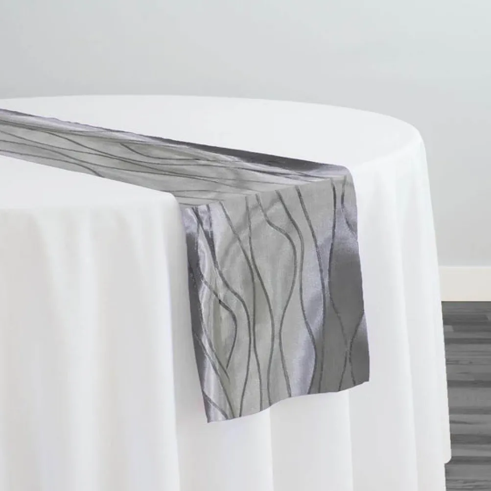 Karawave Jacquard (Reversible) Table Runner in Silver